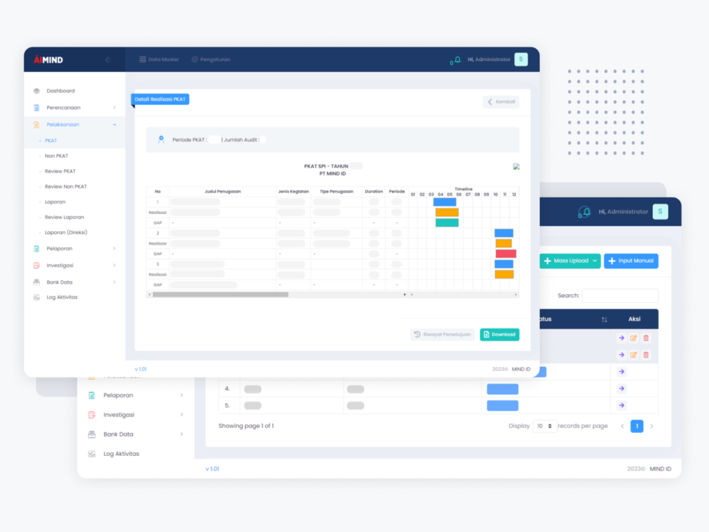 Sistem Monitoring Internal Audit MIND ID | Sekawan Media