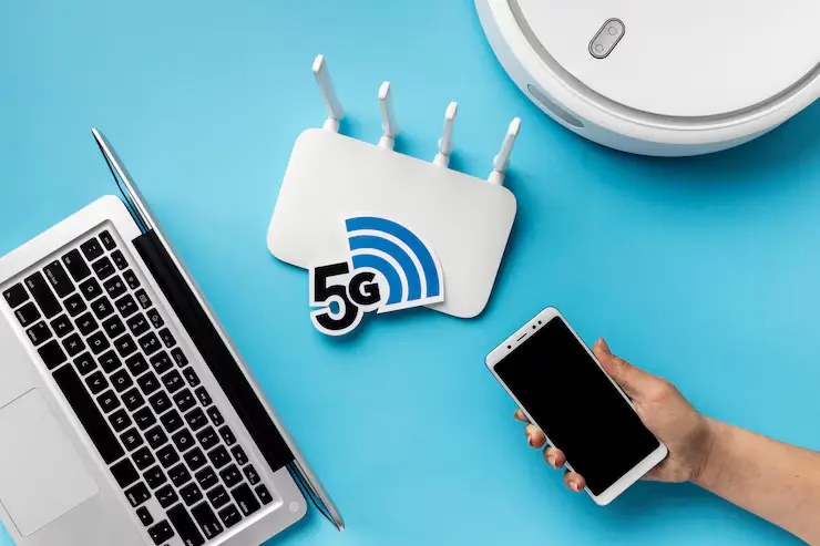 Ilustrasi proses pengecekan kecepatan jaringan internet pada 5g